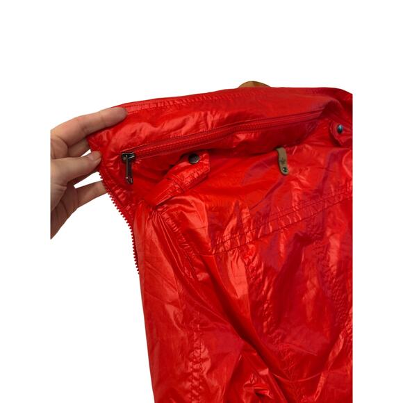 NEW! Mackage Womans S Perla Rain Jacket $750 Waterproof Coat Hidden Hood Red - Picture 13 of 13